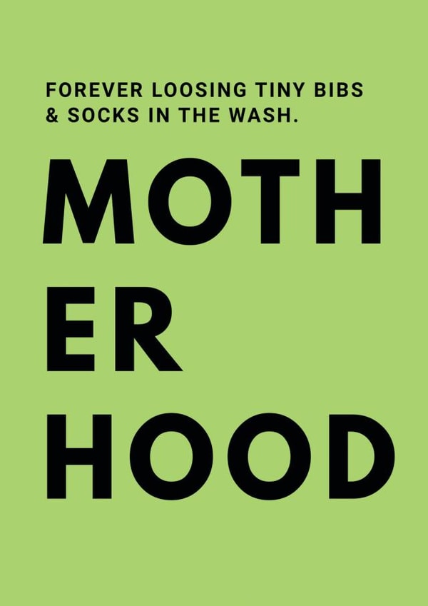 Washing Motherhood Card 36659 created by Duper Cards