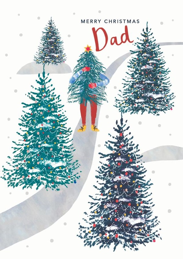 Classic Christmas Card - For Dad - Trees created by Louise Tiler