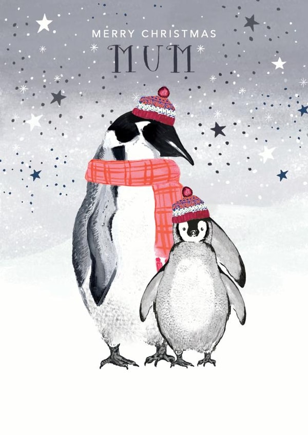 Classic Christmas Card - Penguins - For Mum created by Louise Tiler