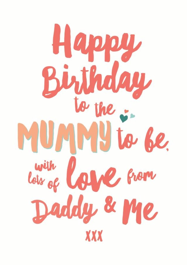 Mummy To Be Birthday Card created by Sweetlove Press