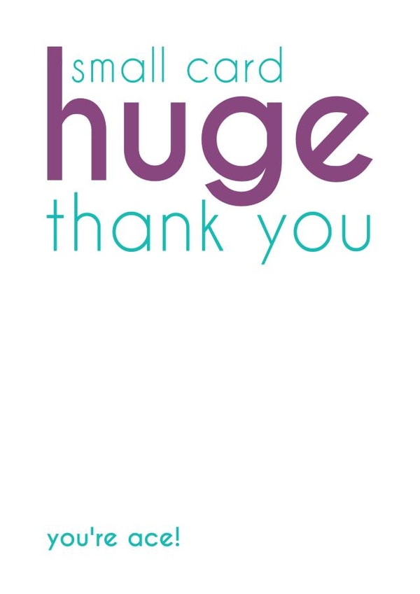 small huge Thank You Card 15400 created by Speckled Wren