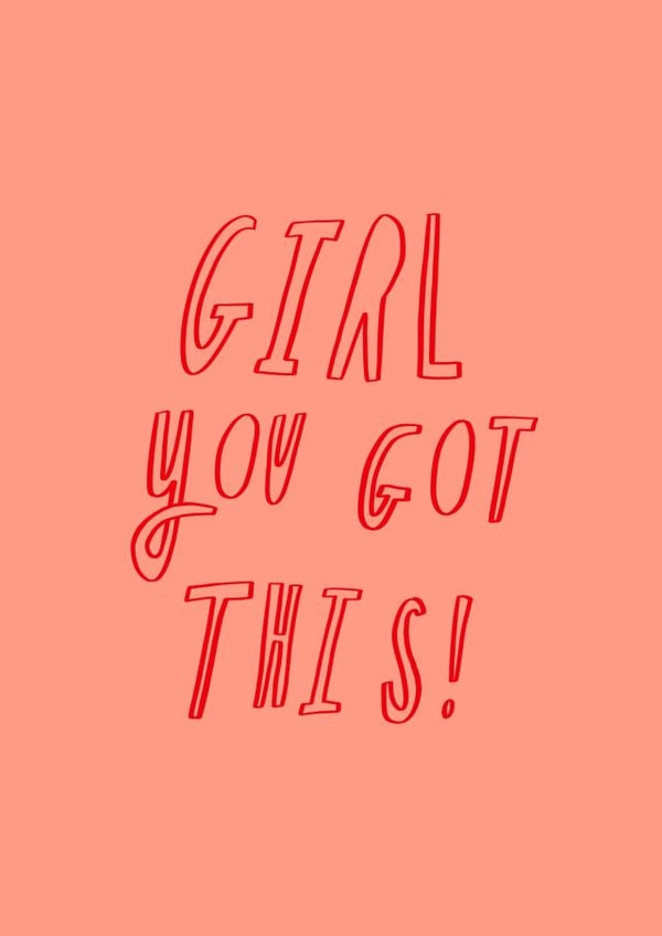 girl you Good Luck Card 15581 created by Ame Illustrates