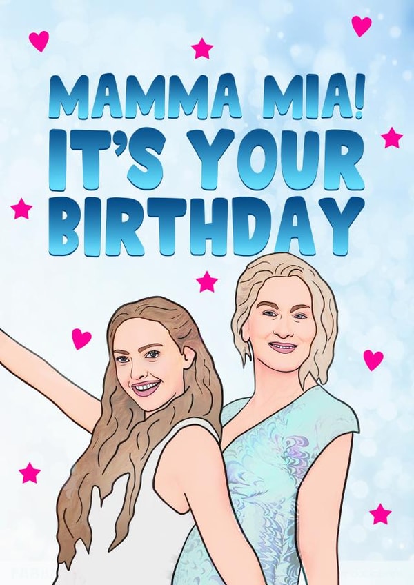musical mamma mia Birthday Card 10077 created by Hey Huns It's Nicole