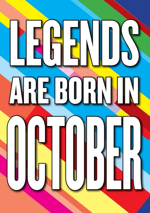 legend october Birthday Card 7924 created by kissmekwik
