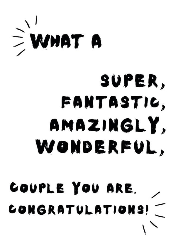 Congratulations newlyweds Card 32691 created by Hello Geronimo