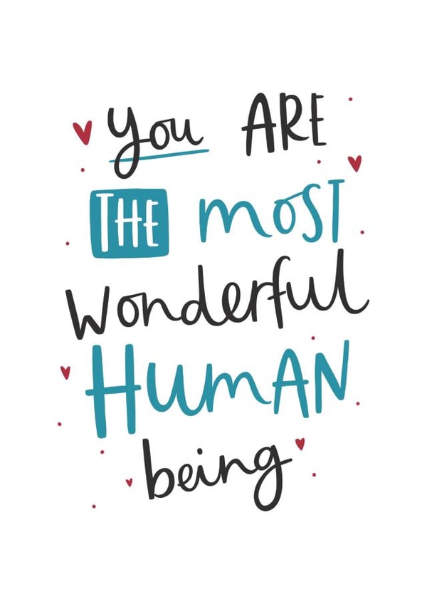 Most Wonderful Human Love Card created by Abbie Imagine