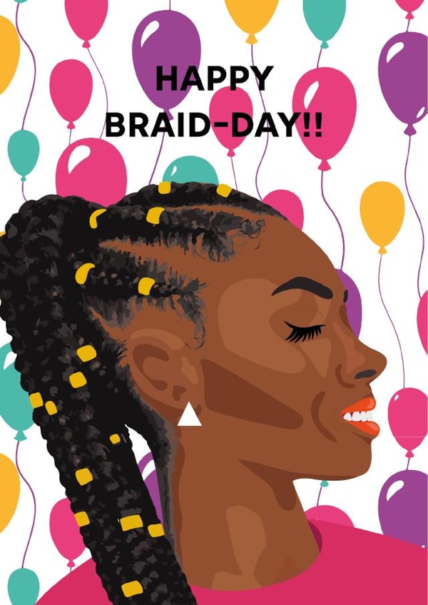 illustration girl Birthday Card 15592 created by Tyra Cadogan