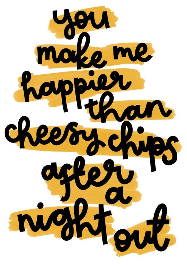 Funny Cheesy Chips Valentine's Card created by Oh, Laura