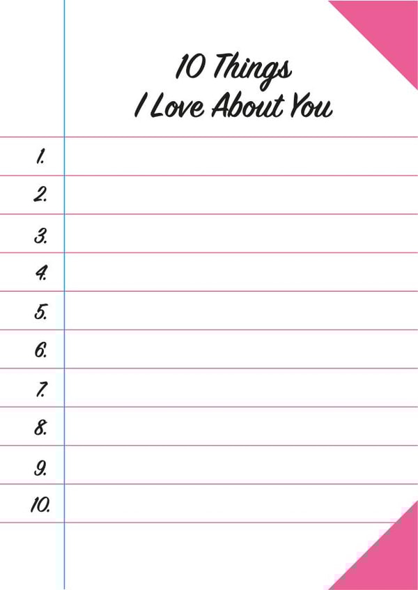 love list Anniversary Card 15596 created by Kate & The Ink