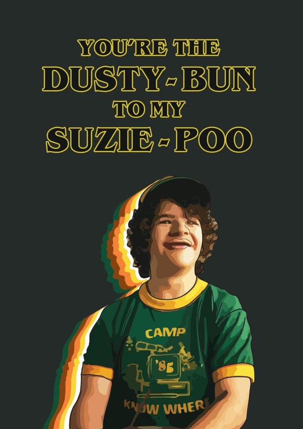 stranger things dustybun Anniversary Card 13554 created by Bonne Nouvelle