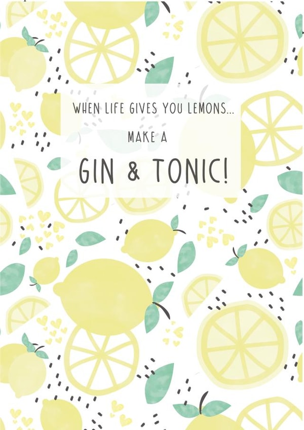 gin tonic Card 39958 created by LUCY JUDGE