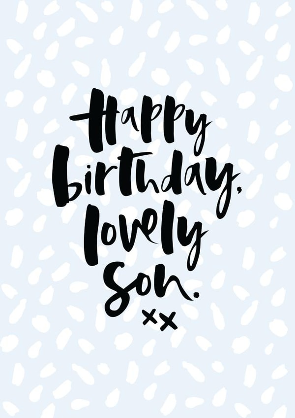 son lovely Birthday Card 10554 created by Too Wordy