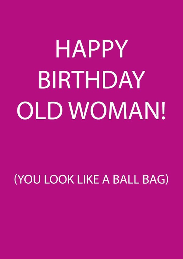 old woman Birthday Card 15612 created by Blue Goldfish
