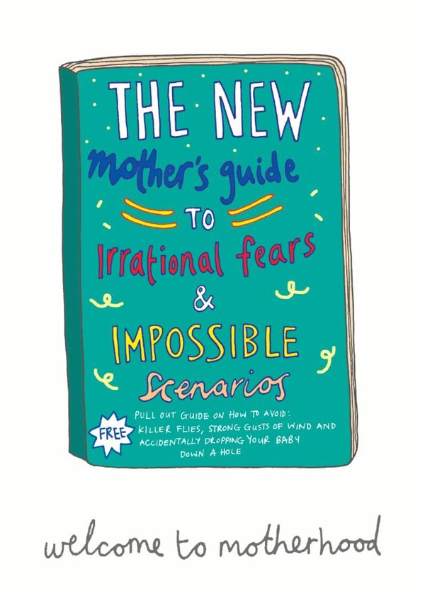 Funny New Baby Card For New Mums - New Mothers Guide Welcome To Motherhood created by You've Got Pen On Your Face