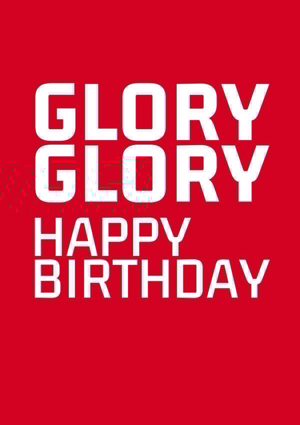 glory manutd Birthday Card 15664 created by Step Far