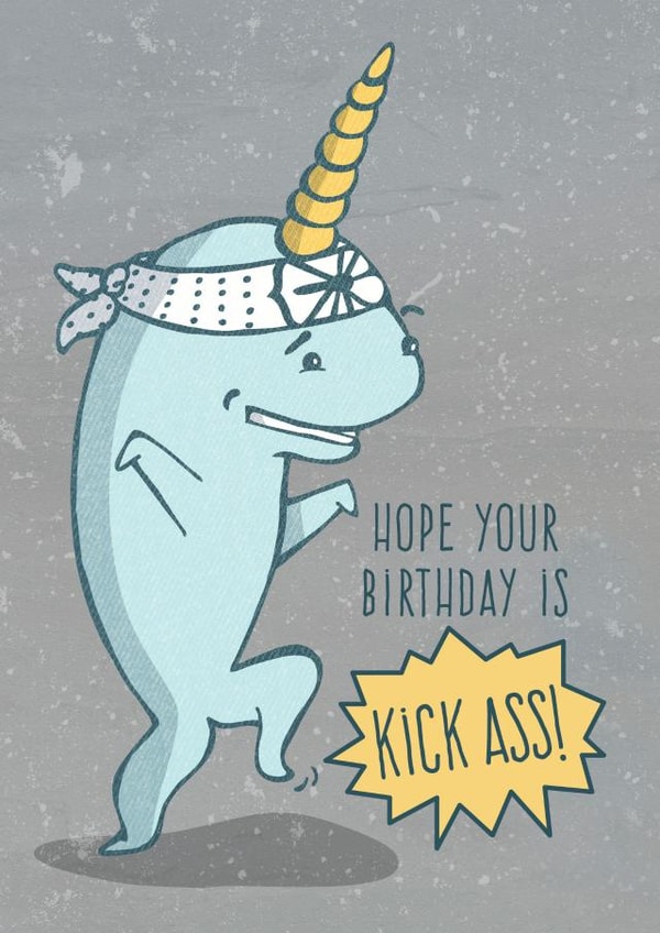 Karate Narwhal Birthday Card created by Tami Boyce