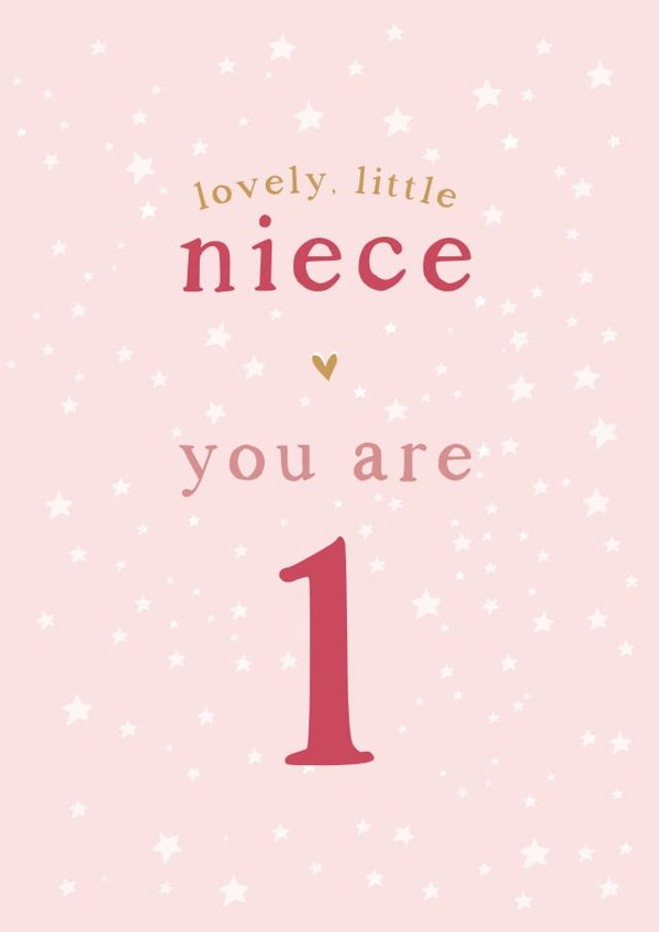 niece first Birthday Card 10560 created by Too Wordy