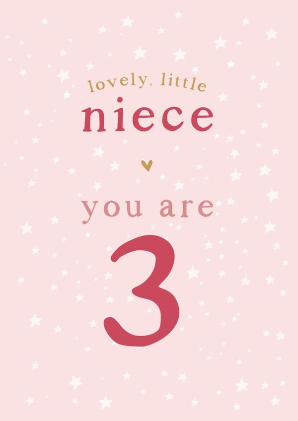 niece third Birthday Card 10562 created by Too Wordy