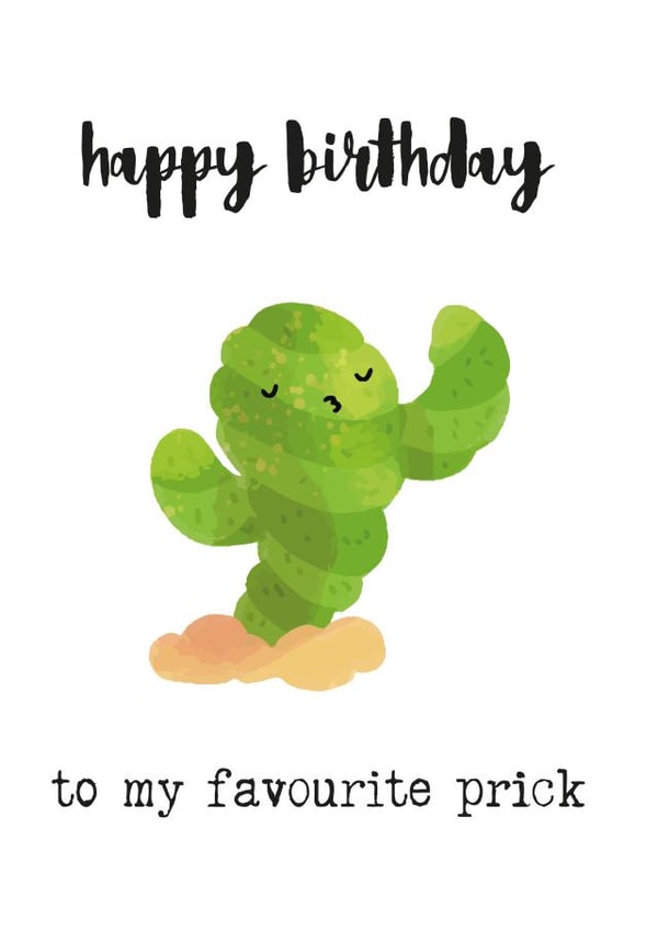cactus favourite Birthday Card 15670 created by Prickly Pear Design