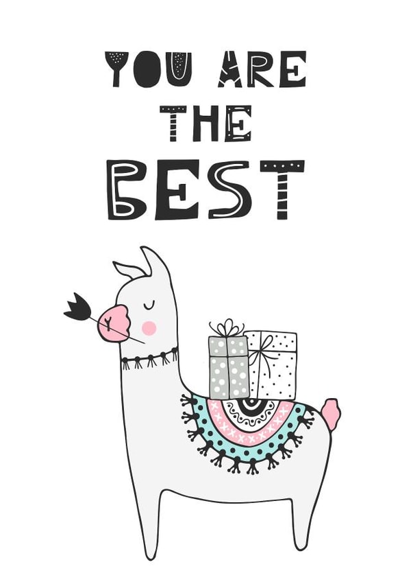 llama alpaca Love & Friendship Card 38527 created by Helen Priest