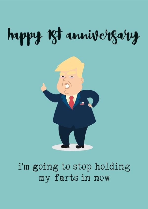 funny first Anniversary Card 39980 created by Prickly Pear Design