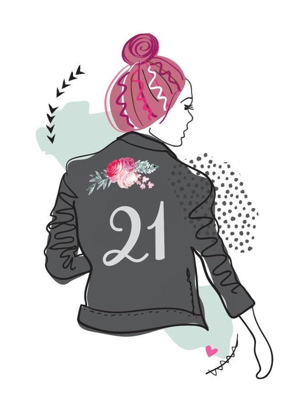 21 fashion Birthday Card 15169 created by Mad Philomena