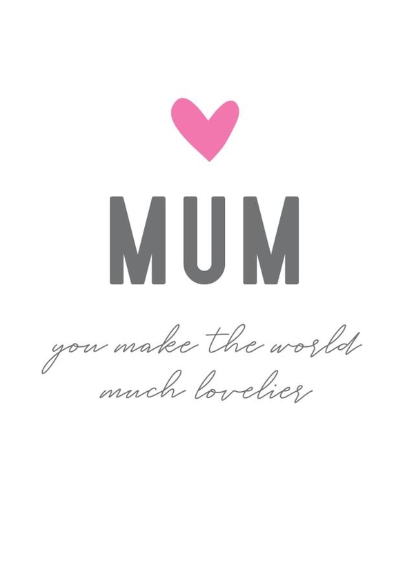 mum you Mothers Day Card 15170 created by Mad Philomena