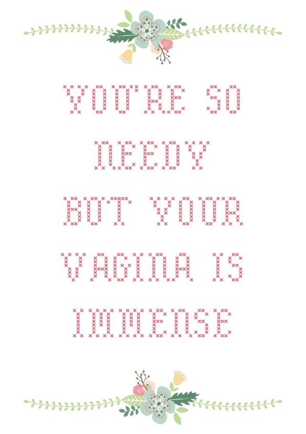 girlfriend needy Anniversary Card 7722 created by Em Eato