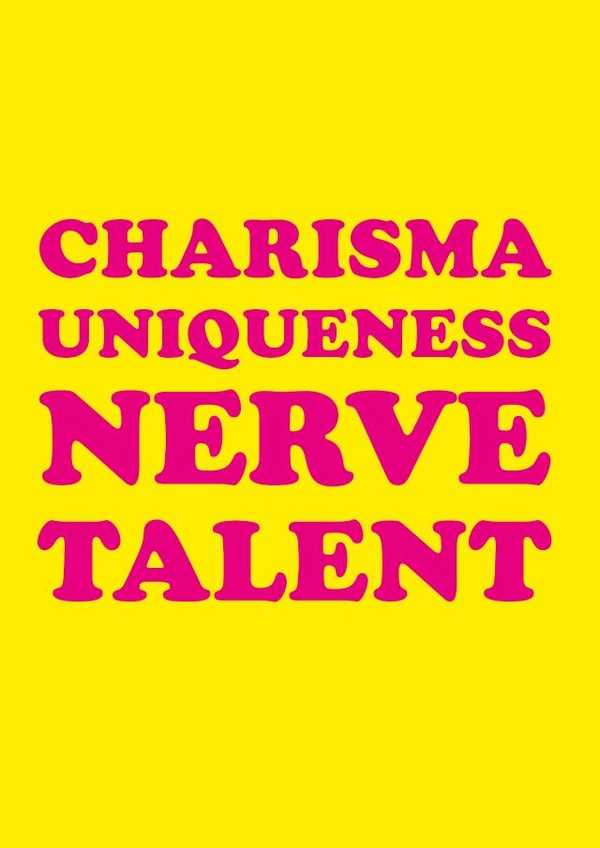 Funny Birthday Card - Rupaul Drag Race - Charisma Uniqueness Nerve Talent created by Philip Normal X kissmekwik