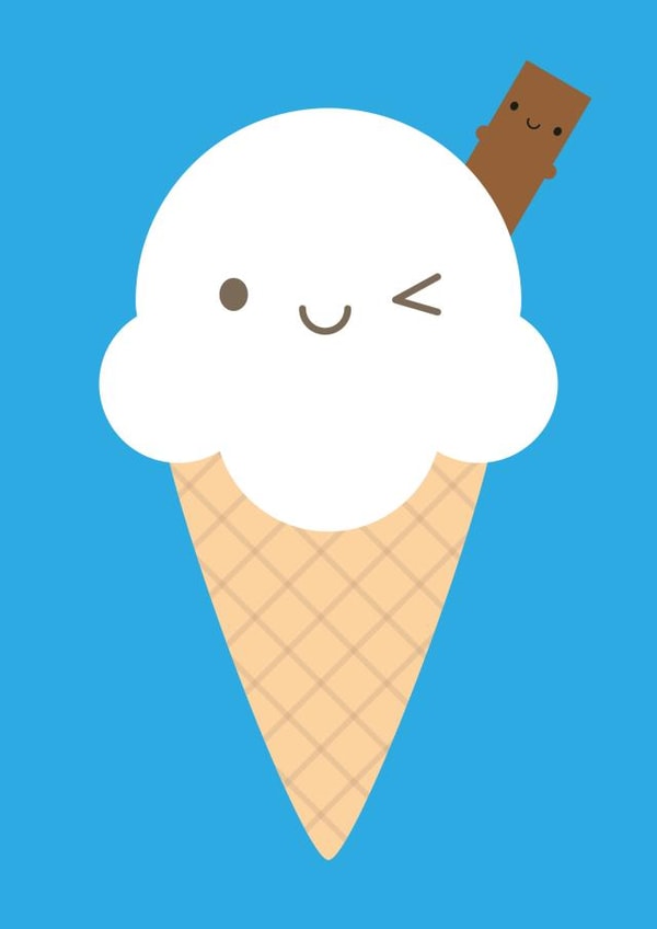 Kawaii Ice Cream Cone created by Asking For Trouble