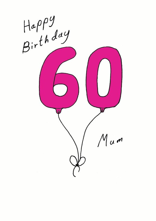 60 happy Birthday Card 7033 created by A Ray of Sunshine Cards