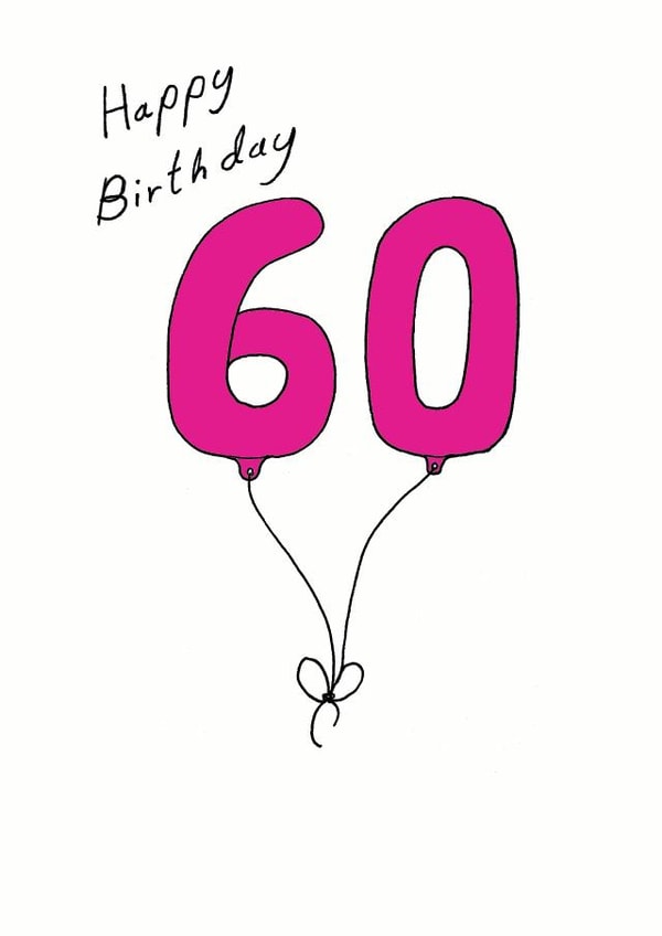 female 60 Birthday Card 7038 created by A Ray of Sunshine Cards