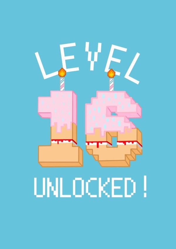 level 16 Birthday Card 4140 created by The Cake Thief