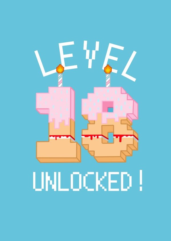 level 18 Birthday Card 4141 created by The Cake Thief