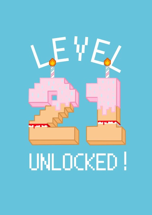 level 21 Birthday Card 4142 created by The Cake Thief