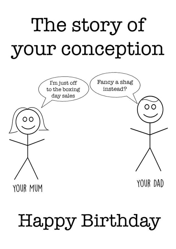 CONCEPTION RUDE Birthday Card 9099 created by Pack a Punch Designs