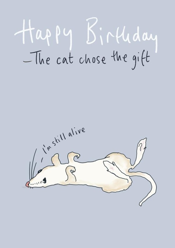 happy cat Birthday Card 40035 created by Blood Bath Cards