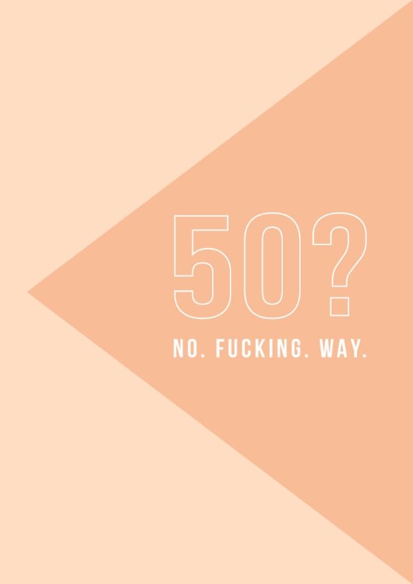 50 fifty Birthday Card 8735 created by Swear Nation