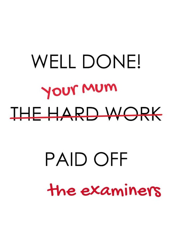 exam graduation Exams Card 9101 created by Pack a Punch Designs