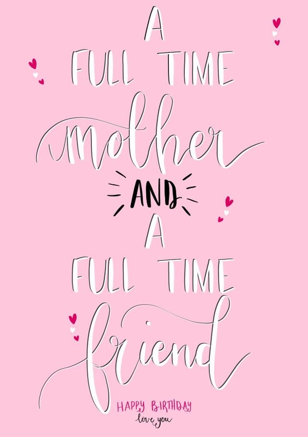 mum friend Birthday Card 15009 created by Lunastella Design Company