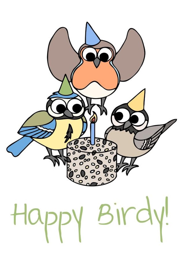 Happy birdy birthday card created by Kim Onyskiw