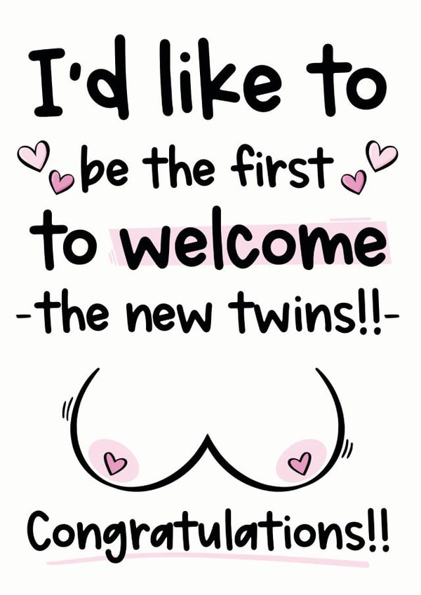 Boob job congratulations card, get well soon surgery card 1001 created by The Laughing Sloth