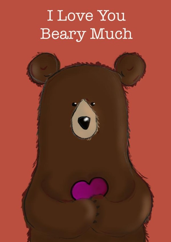 Bear heart Anniversary Card 11983 created by SootysSweetScribbles