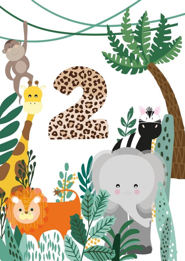 safari jungle Birthday Card 11022 created by AK Designs
