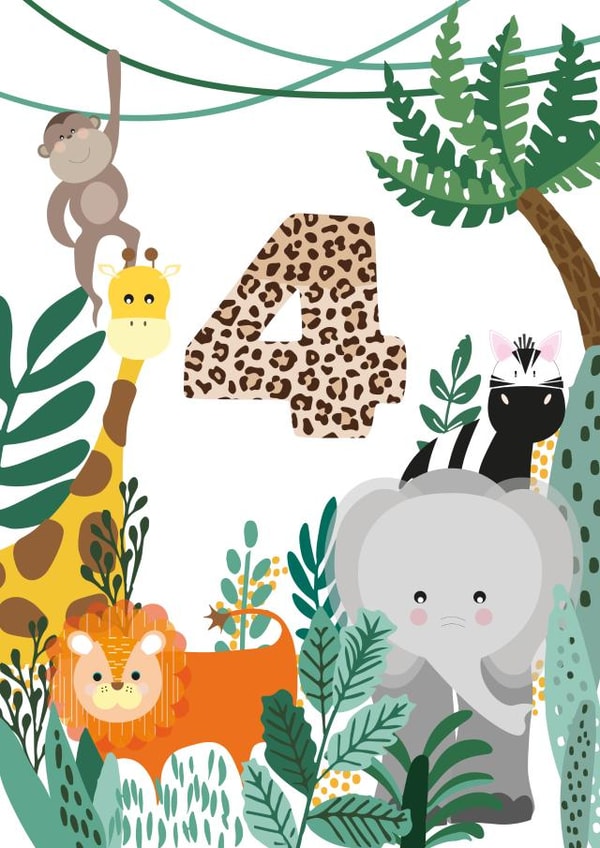 safari jungle Birthday Card 11026 created by AK Designs