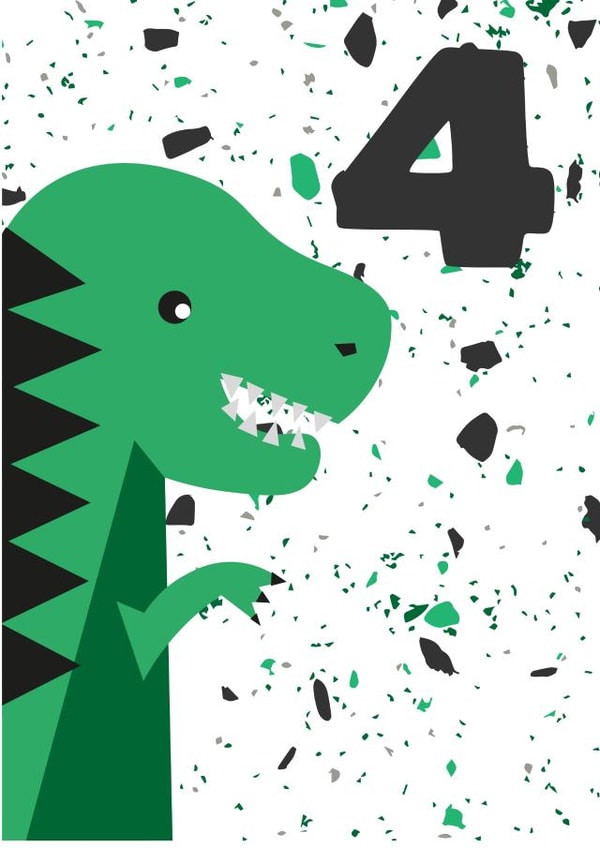 FOUR 4 Birthday Card 11027 created by AK Designs