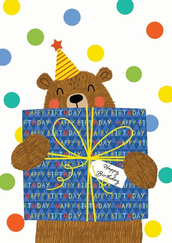 present bear Birthday Card 15771 created by Helen Thompson