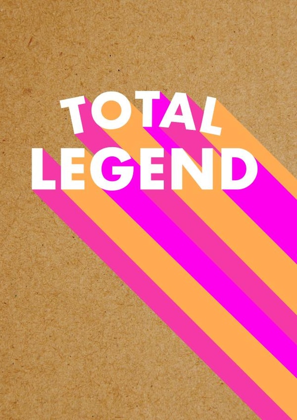 Funny Thank You Card | Total Legend created by Bettie Confetti