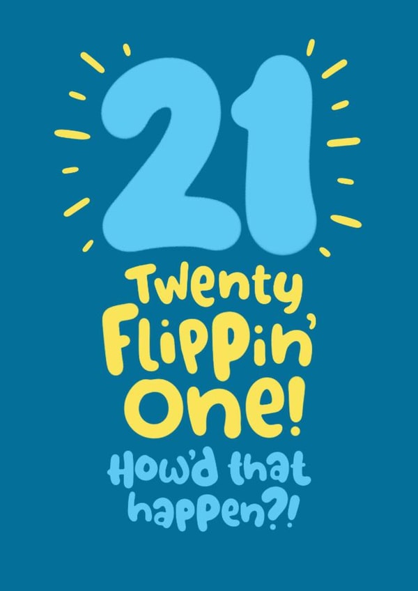 21st Birthday Card For Him created by Pink wink