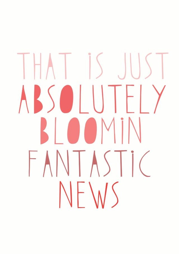 Fantastic News Congratulations Card created by Sweetlove Press